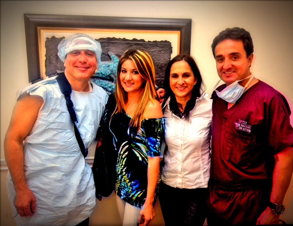 About to take a lunch break, from left to right, Carlos, Karla, Blanca and Dr. Mejia